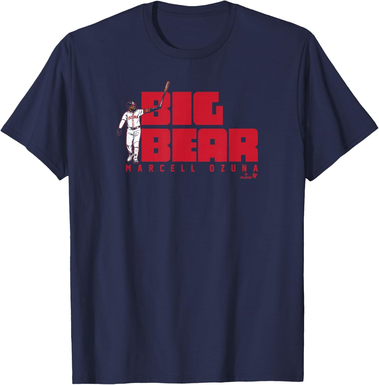 Marcell Ozuna - Big Bear - Atlanta Baseball T-Shirt - T-Shirt | Navy