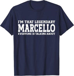 Marcello Personal Name First Name Funny Marcello T-Shirt - T-Shirt | Navy