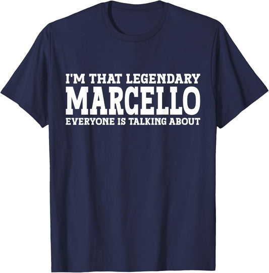 Marcello Personal Name First Name Funny Marcello T-Shirt - T-Shirt | Navy