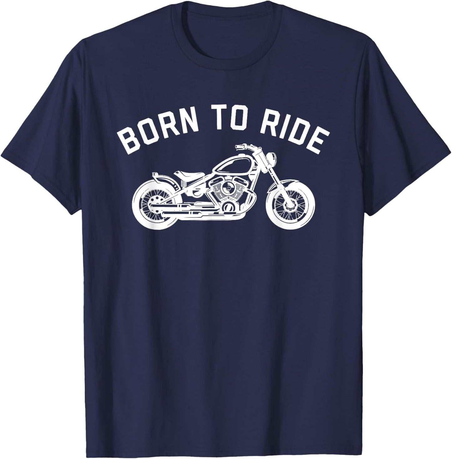 Born To Ride Motorcycle T-Shirt - T-Shirt | Navy