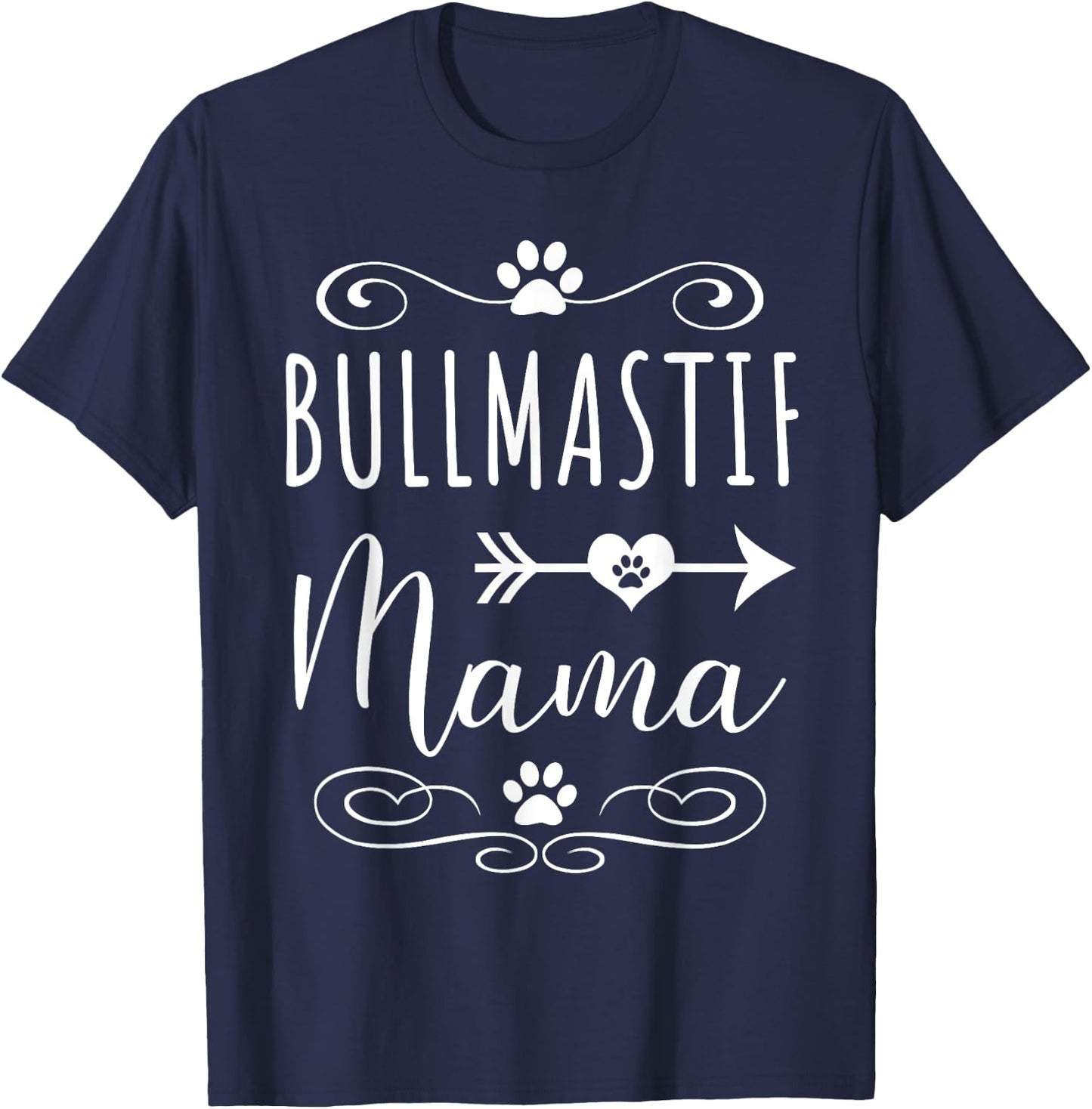 Bullmastiff Mama T Shirts Funny Bullmastiff Lover Dog Mom T-Shirt - T-Shirt | Navy