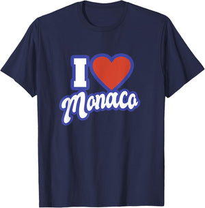 I Love Monaco T-Shirt - T-Shirt | Navy
