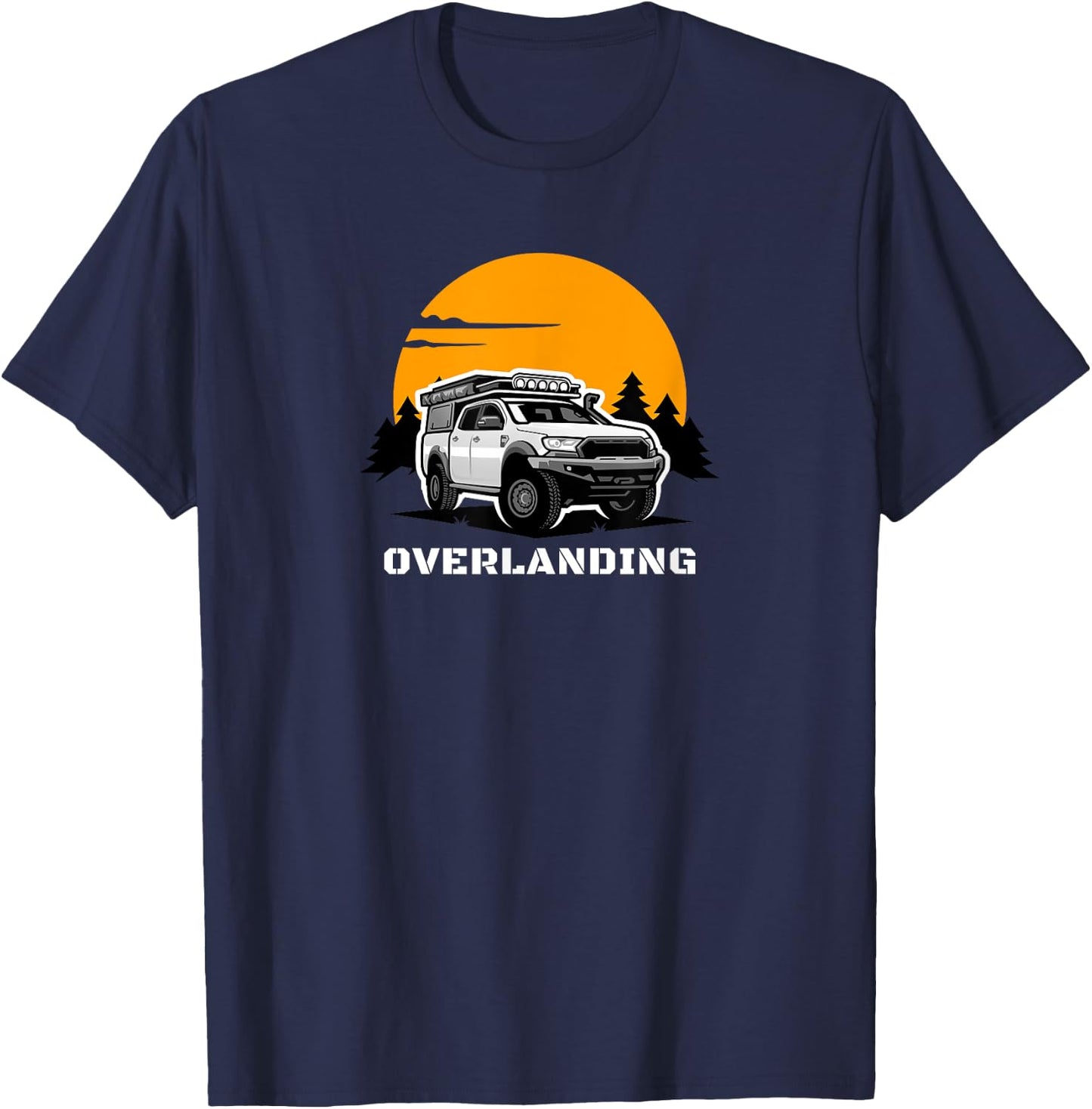 Overlanding Gear Accessories, Overlanding Light Bar T-Shirt - T-Shirt | Navy