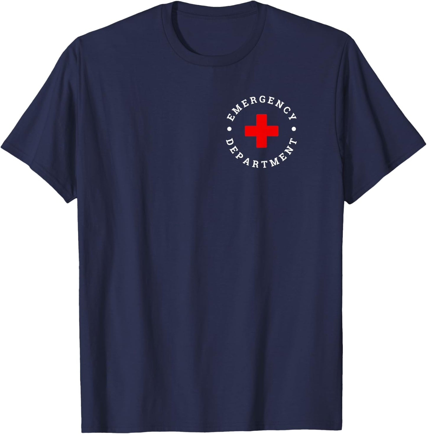 Emergency Department ER Trauma Front and Back Design T-Shirt - T-Shirt | Navy