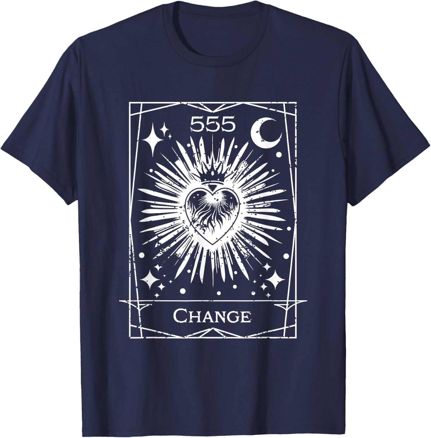 Angel Number 555 Change Numerology Personal Number 555 T-Shirt - T-Shirt | Navy
