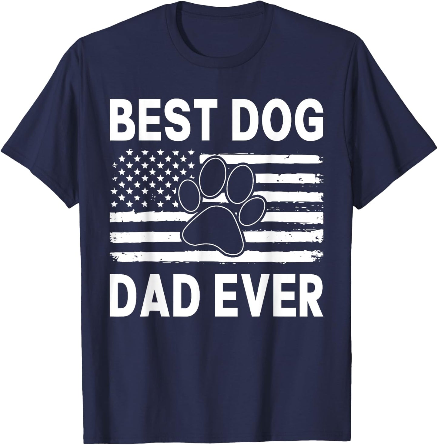Funny Dad Fathers Day Dog Dad T-Shirt - T-Shirt | Navy