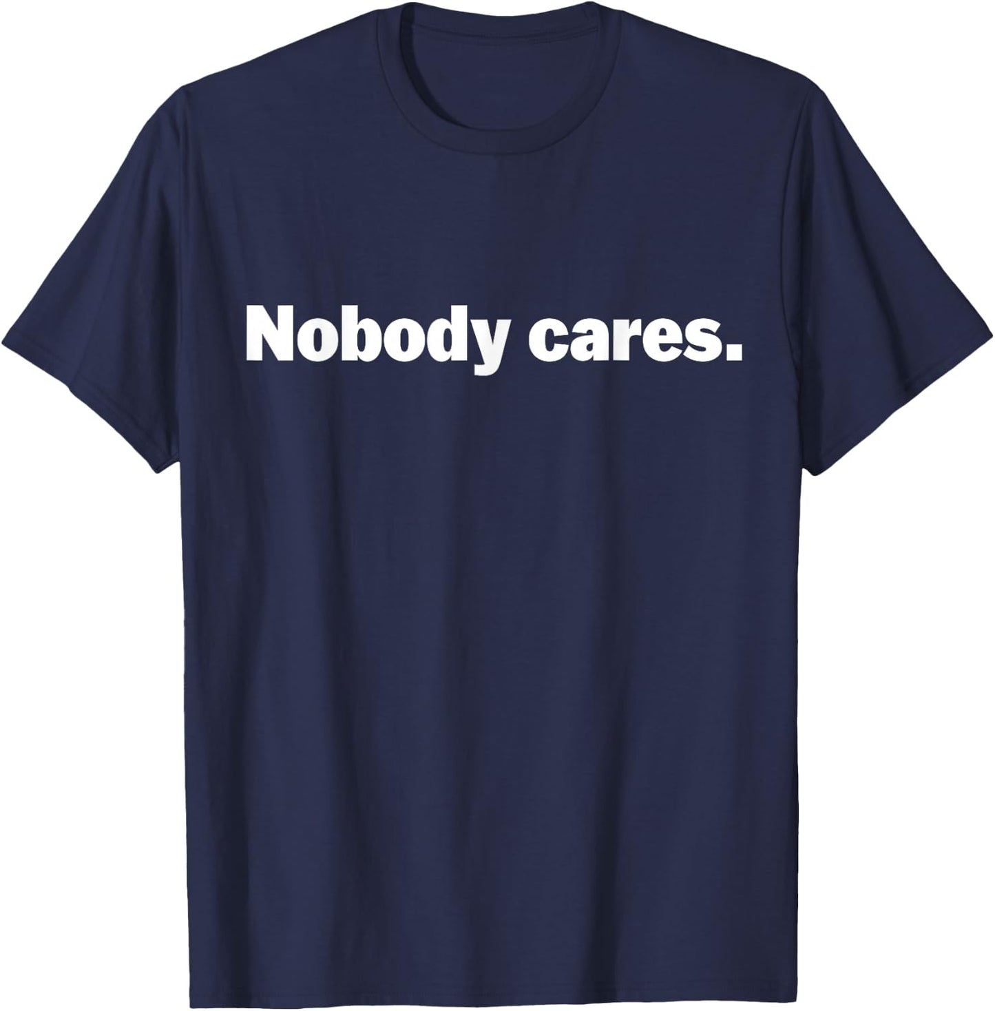 Nobody Cares Attitude D White Boston T-Shirt - T-Shirt | Navy