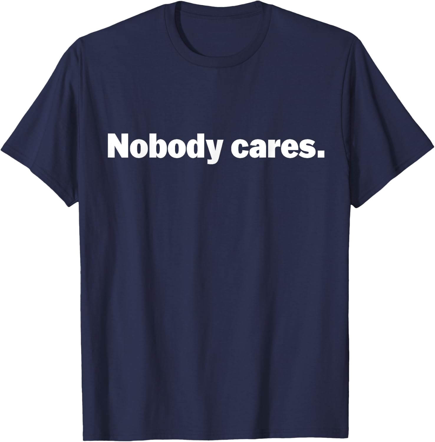Nobody Cares Attitude D White Boston T-Shirt - T-Shirt | Navy