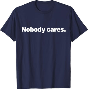 Nobody Cares Attitude D White Boston T-Shirt - T-Shirt | Navy