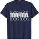 Checkered Mama Lightning Bolt Mother's Day For Mom Mother T-Shirt - T-Shirt | Navy