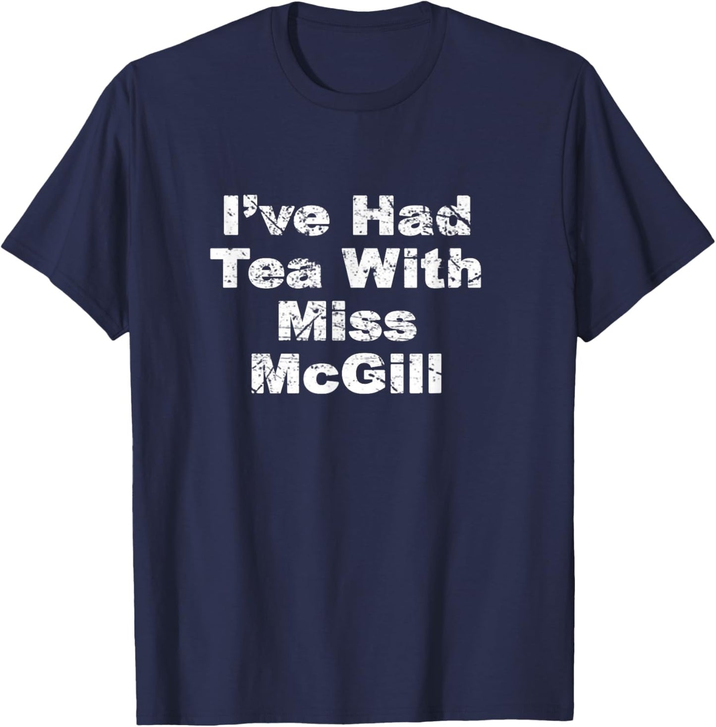 Ice Hockey Movie Fan Tea With Miss McGill Youngblood Shirt T-Shirt - T-Shirt | Navy