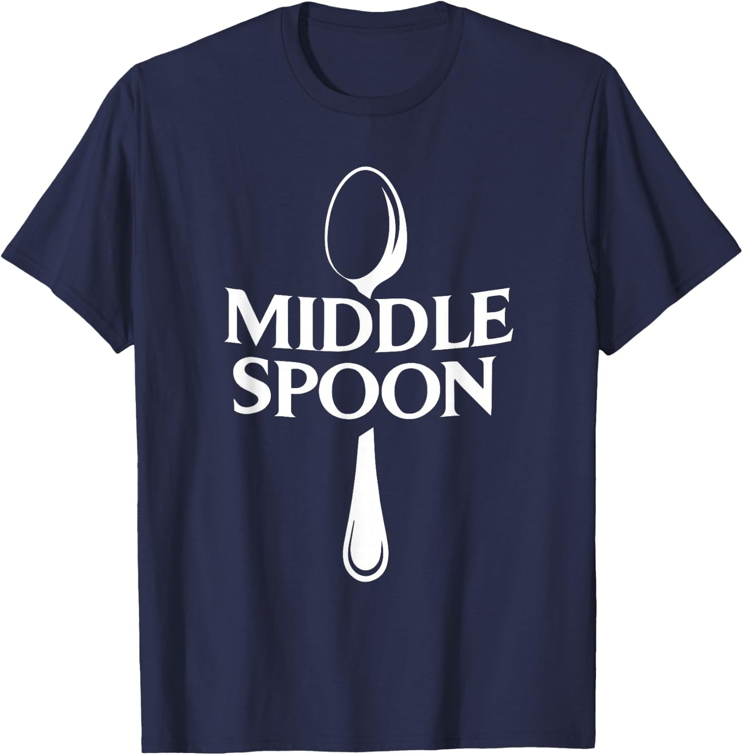 Polyamorous Middle Spoon for Poly Triad Partners T-Shirt - T-Shirt | Navy