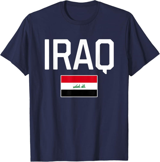 Iraq Flag Women Kids Boys Girls T-Shirt - T-Shirt | Navy