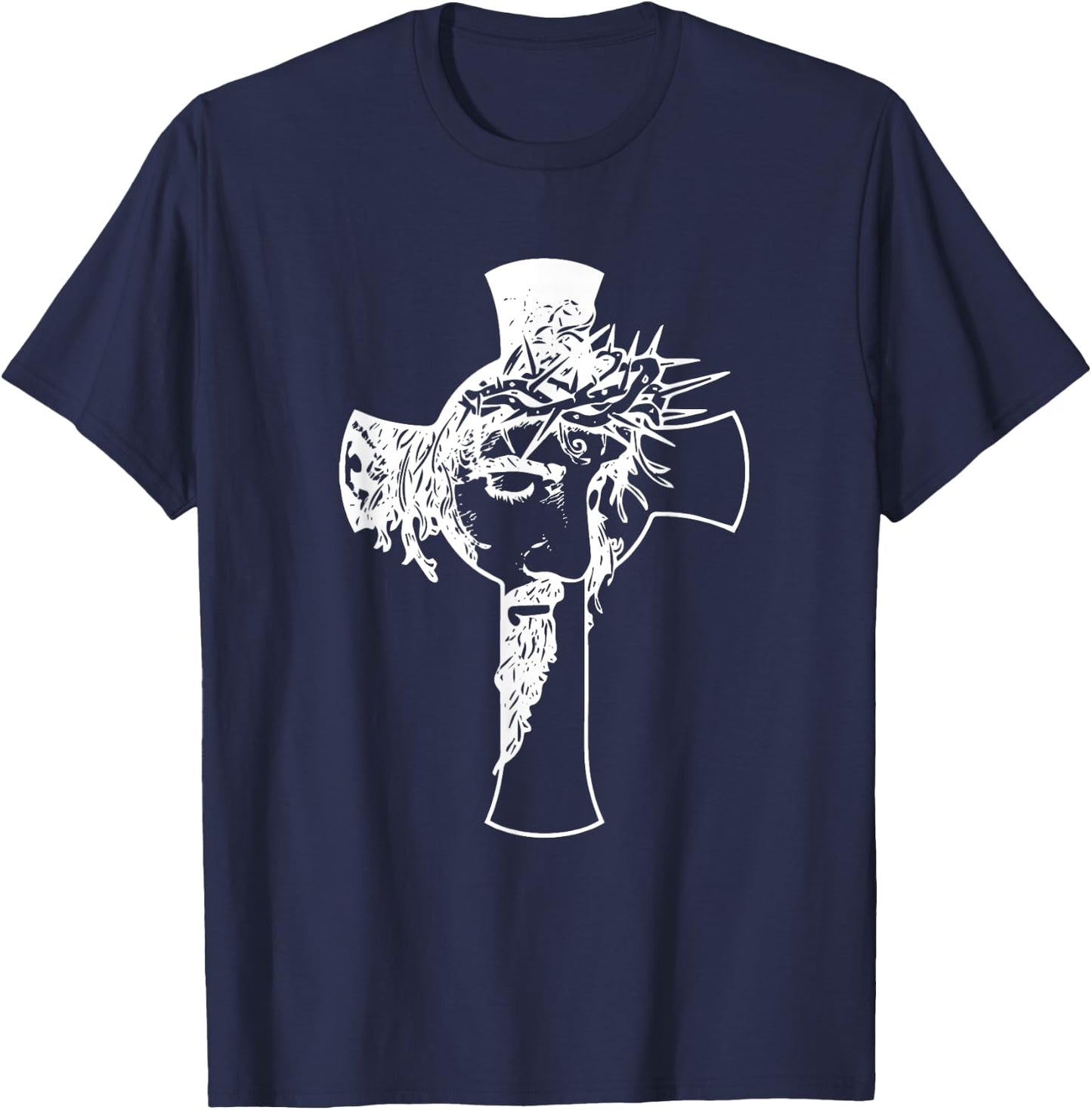 Crucifix jesus christ Cross Christianity Christian Love T-Shirt - T-Shirt | Navy