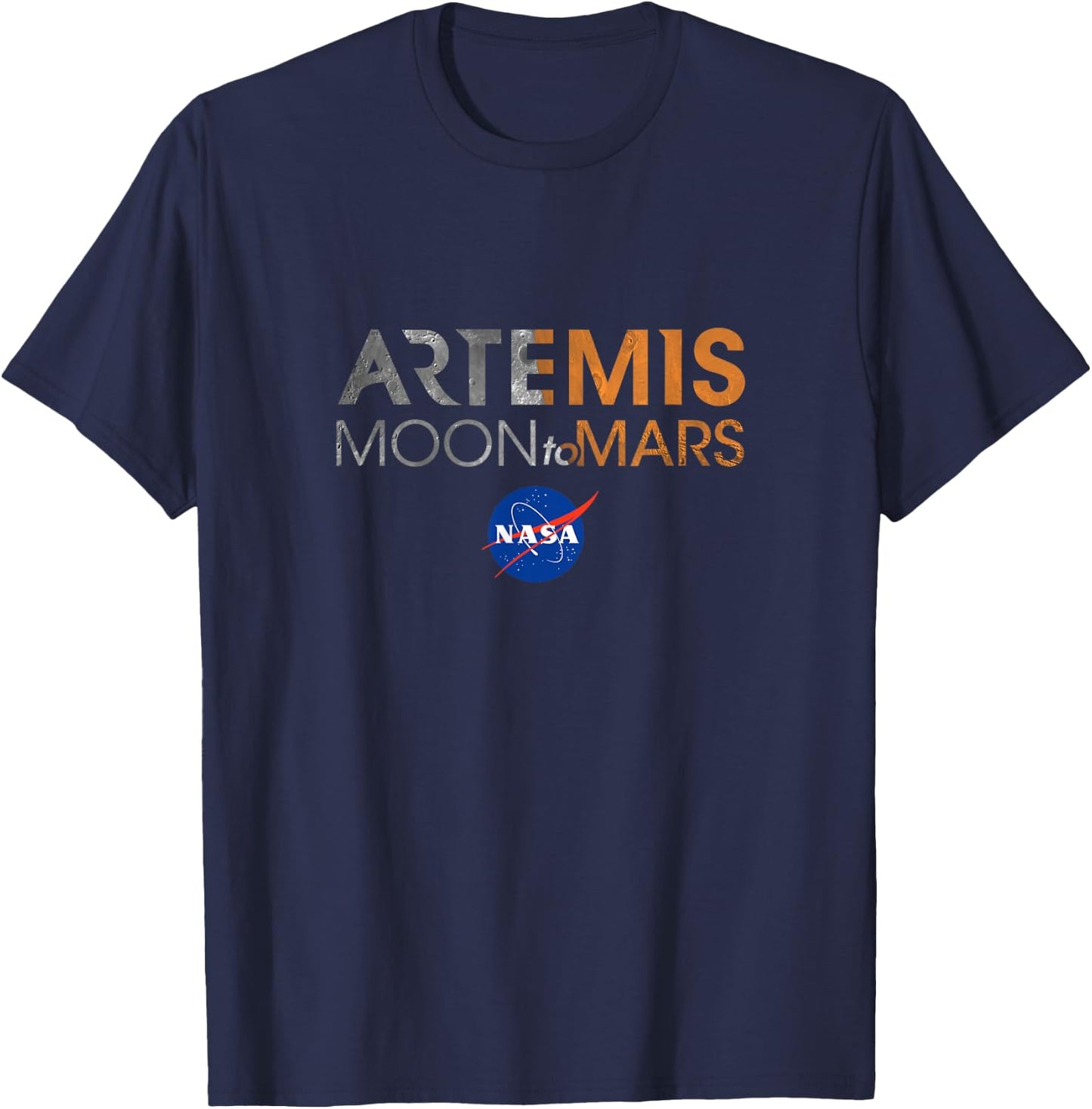 NASA Approved Artemis Moon To Mars Space Officially Licensed T-Shirt - T-Shirt | Navy