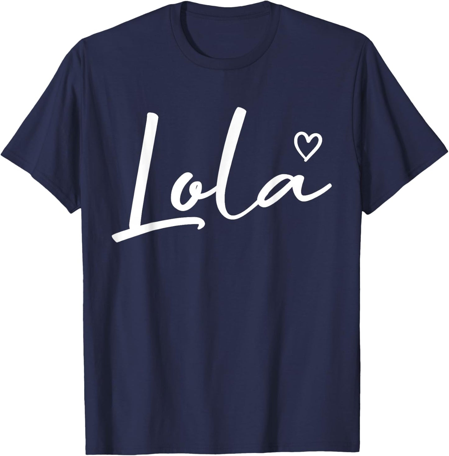 Lola Gifts Grandma Heart Mother's Day Lola T-Shirt - T-Shirt | Navy