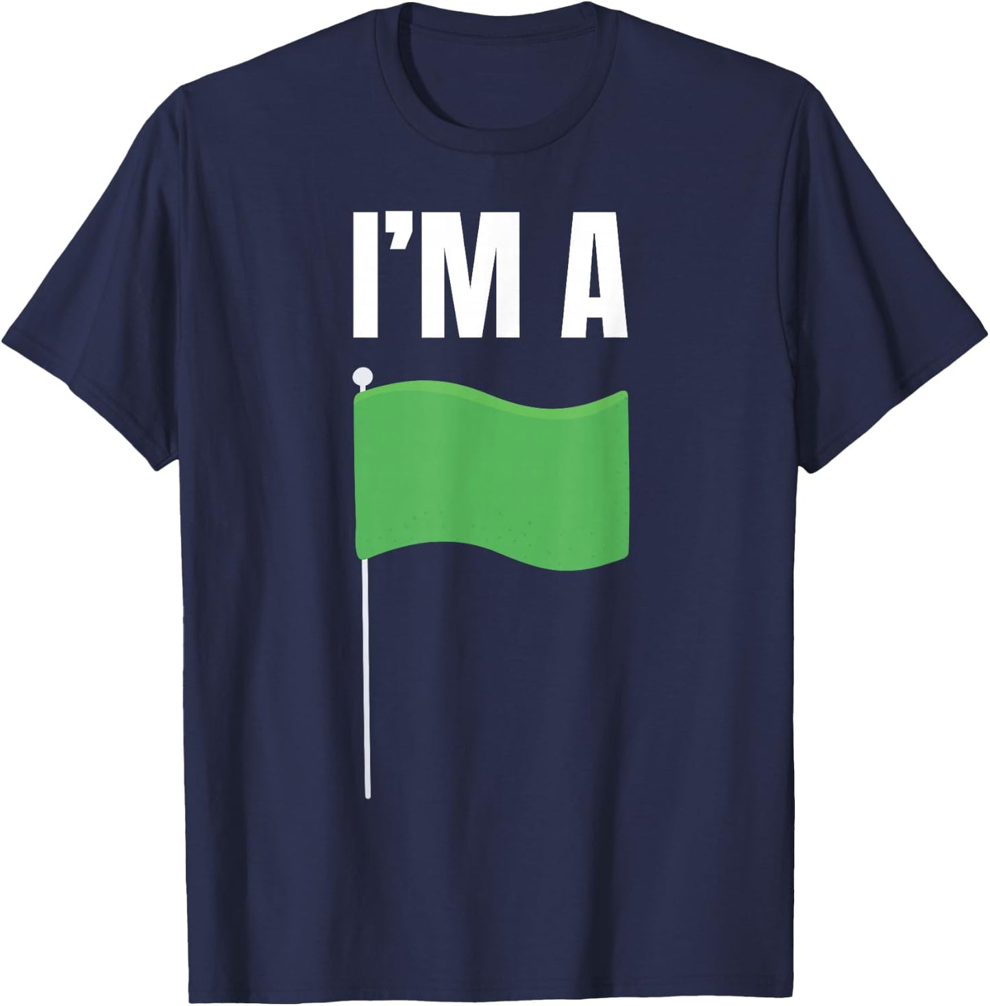 Boyfriend and Girlfriend Valentines Apparel -Adults Green Flag , Small, Black, Short Sleeve, , Letter Print T-Shirt - T-Shirt | Navy
