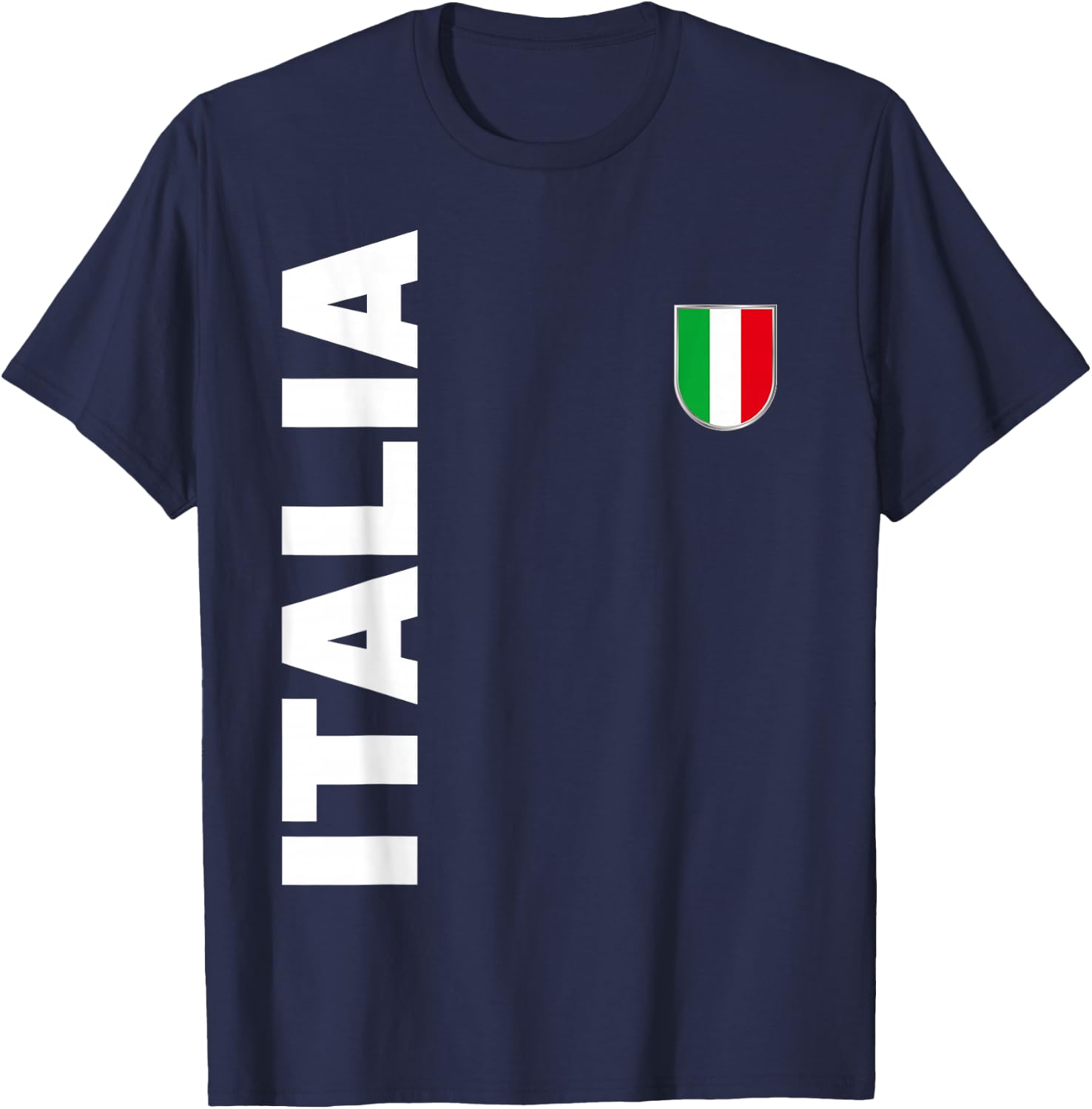 Gli Azzurri Italian Fan Flag Italy T-Shirt - T-Shirt | Navy