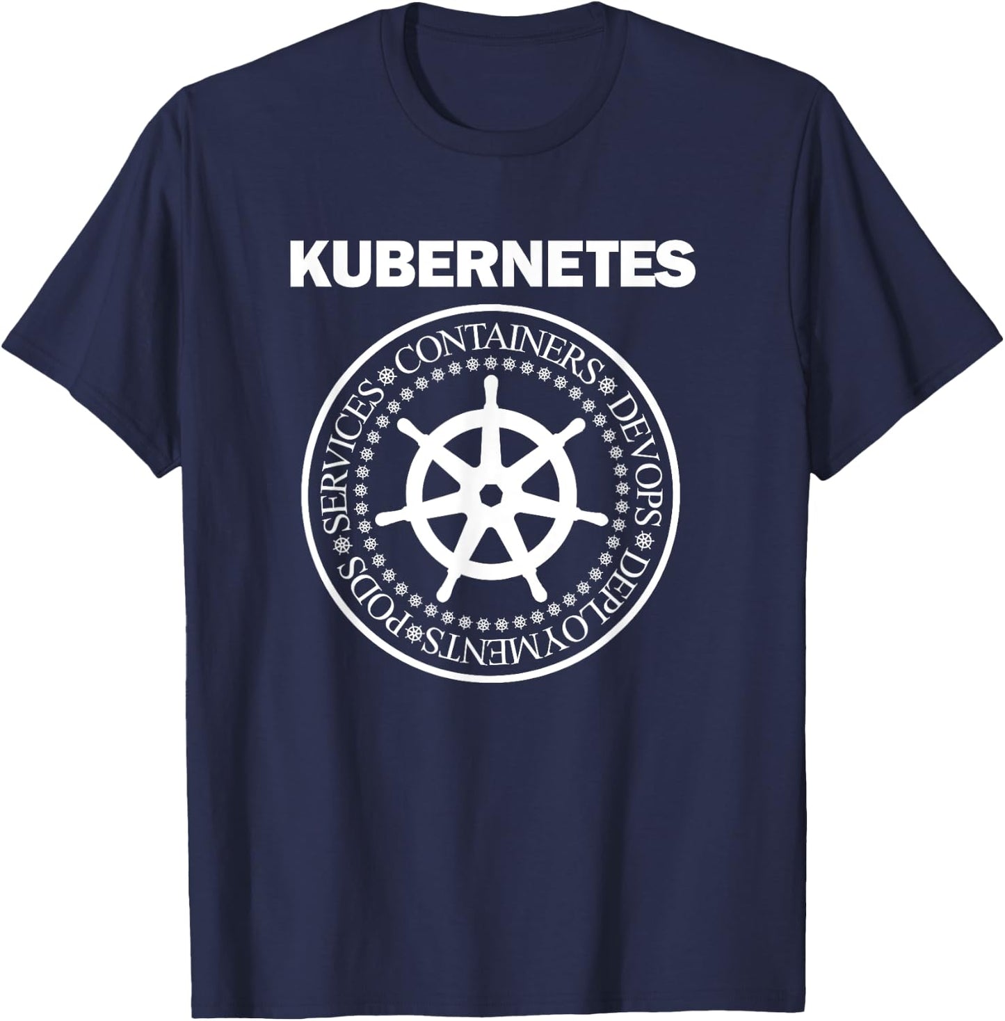 Kubernetes DevOps Programming Container Docker Services T-Shirt - T-Shirt | Navy