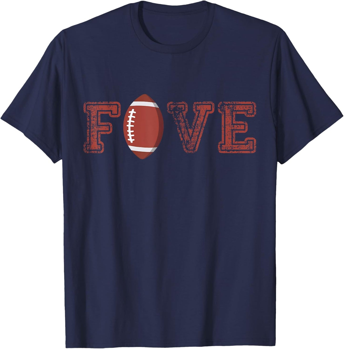 5th Birthday Boy Five Year Old Football 5 Matching Family T-Shirt - T-Shirt | Navy