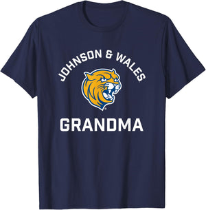 Johnson and Wales University JWU Wildcats Arched Grandma T-Shirt - T-Shirt | Navy