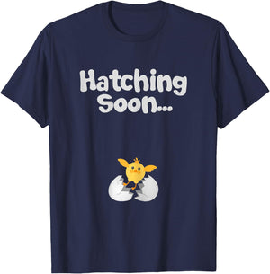 Hatching Soon Egg with Baby Chicken Future Mothers T-Shirt - T-Shirt | Navy