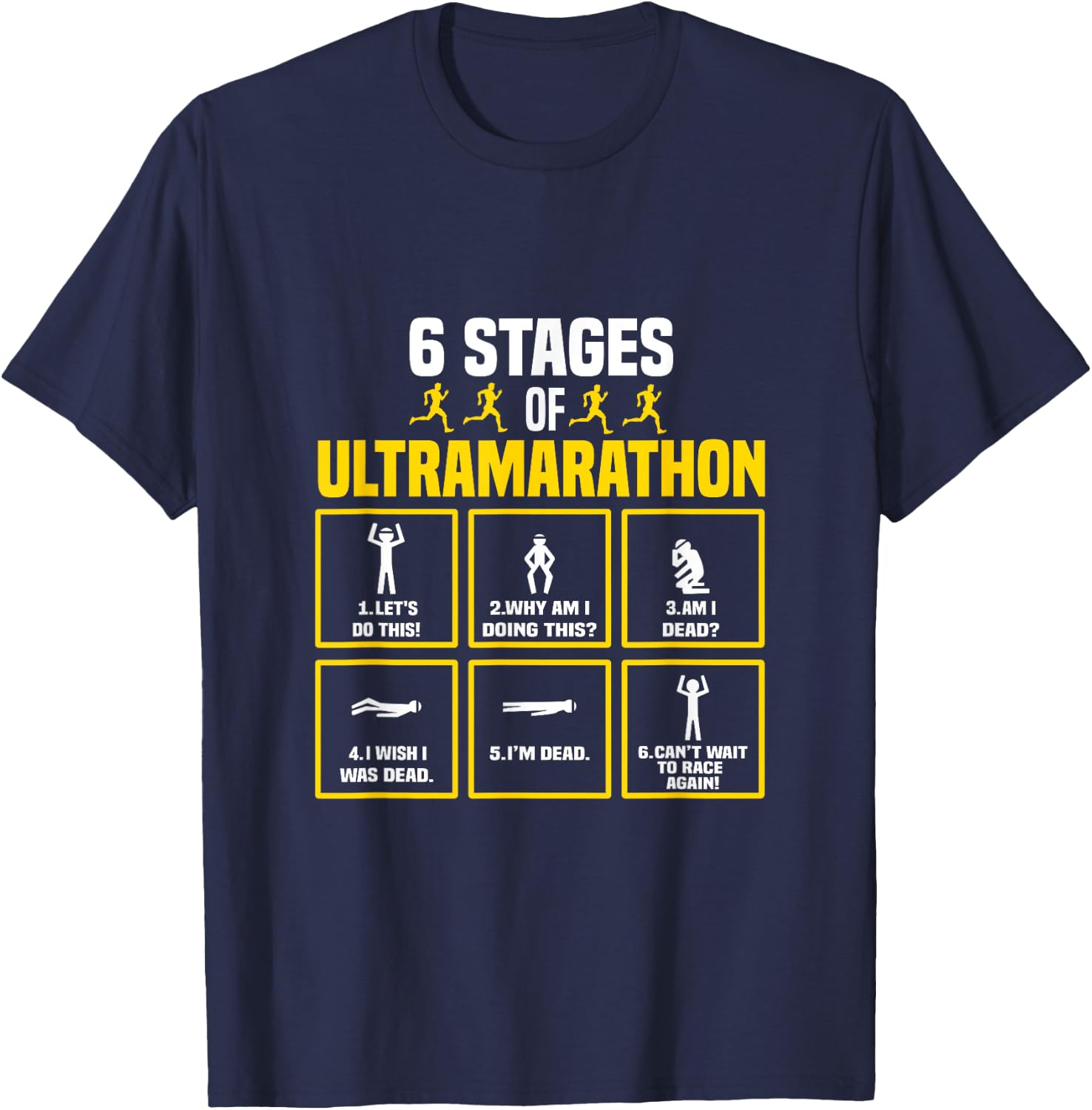 Ultrarunner Shoes for Ultramarathon 100 Miles Ultra Runner T-Shirt - T-Shirt | Navy