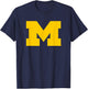 University of Michigan Wolverines U of M Primary Logo T-Shirt - T-Shirt | Navy