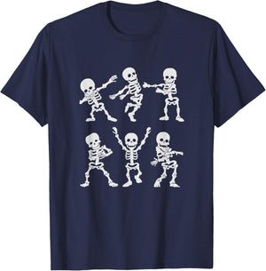 Dancing Skeletons Halloween Kids Costume Party T-Shirt - T-Shirt | Navy