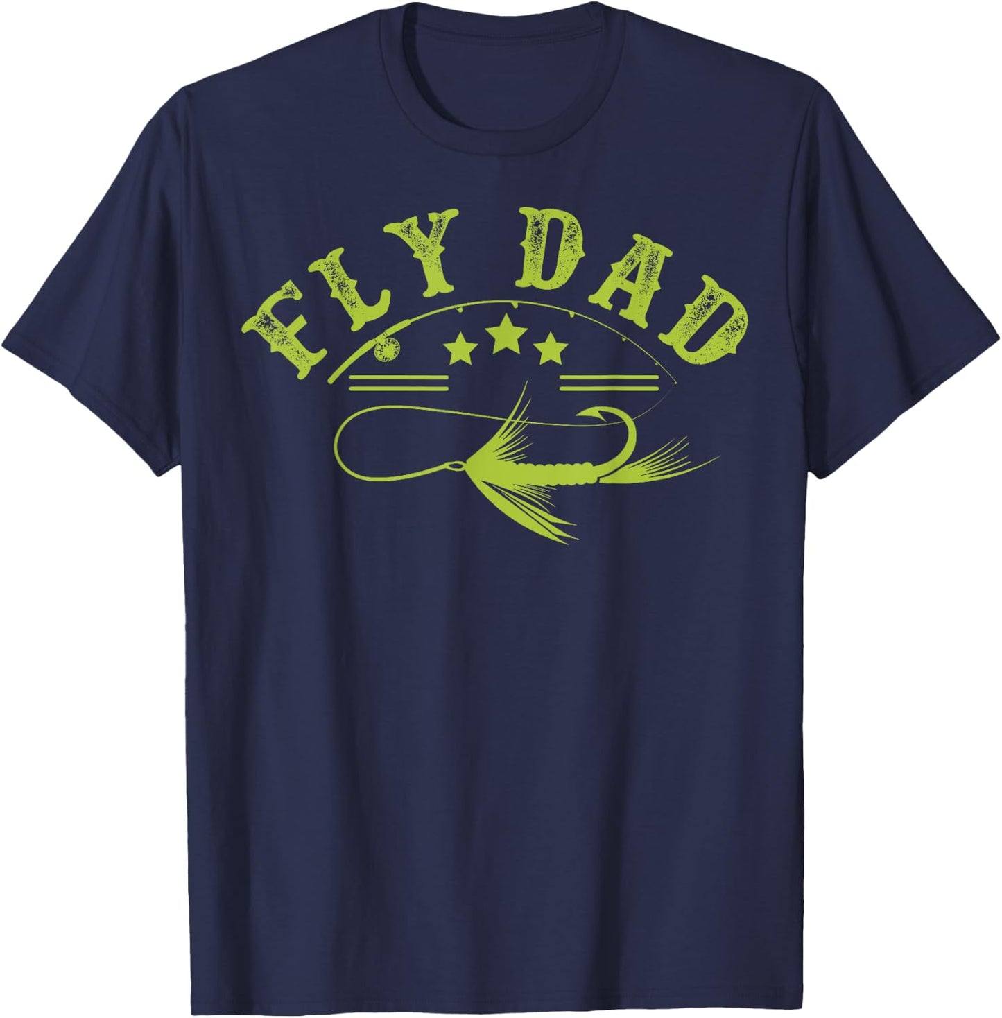 Dad Fly Fishing Fisherman T-Shirt - T-Shirt | Navy