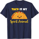 Taco is My Spirit Animal Funny Yummy T-Shirt - T-Shirt | Navy