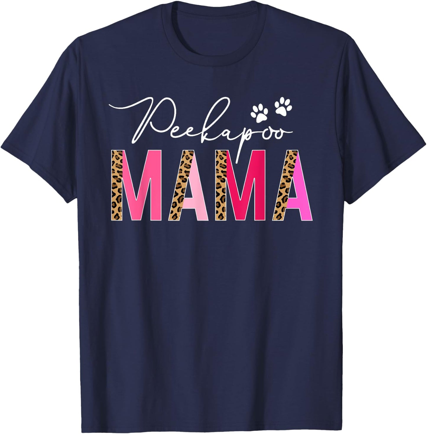 Peekapoo Mom Fur Parent Dog Owner Veterinarian Mother's Day Men Women Girls Kids T-Shirt - T-Shirt | Navy