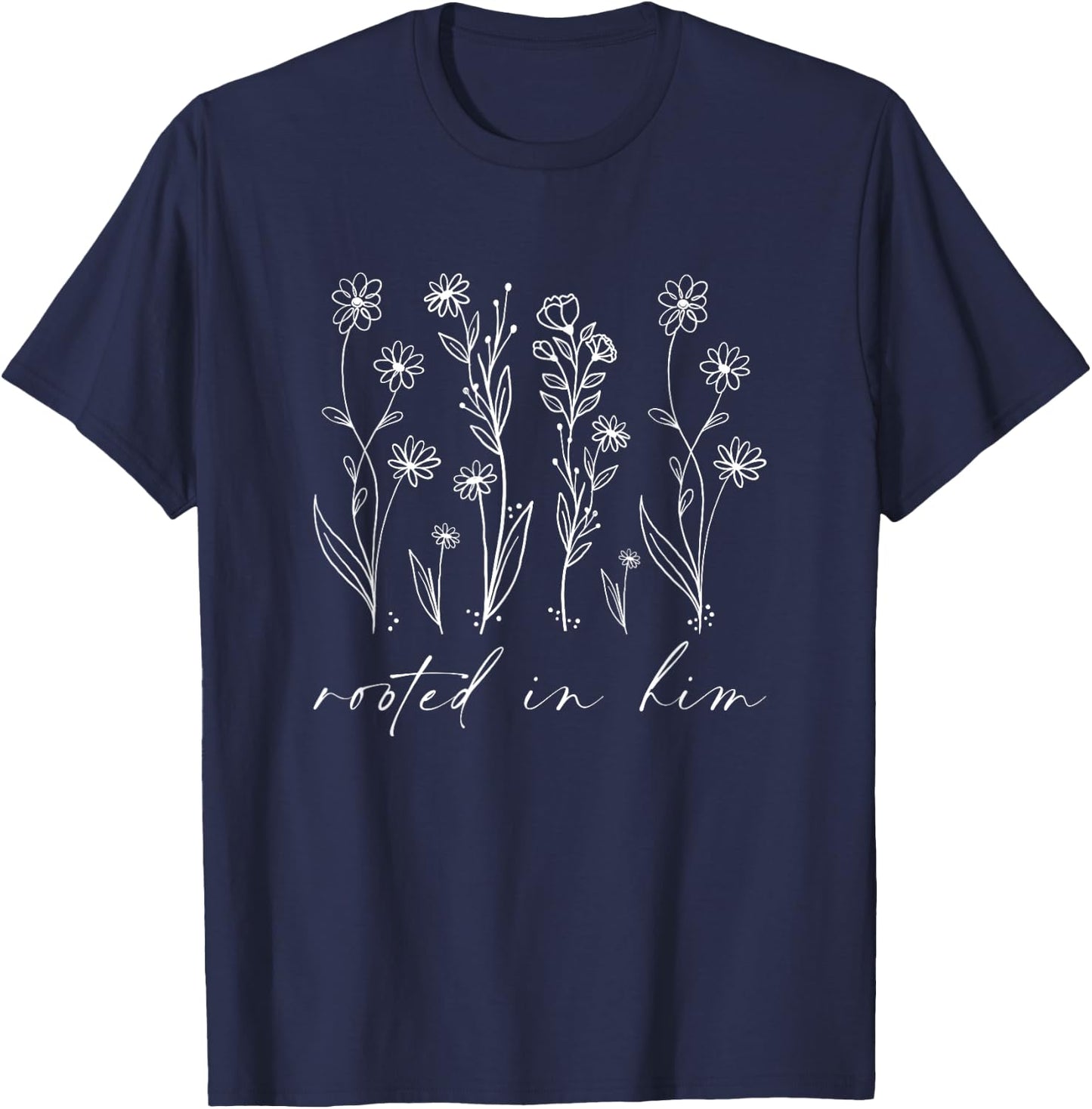 Rooted in Him T-Shirt - T-Shirt | Navy