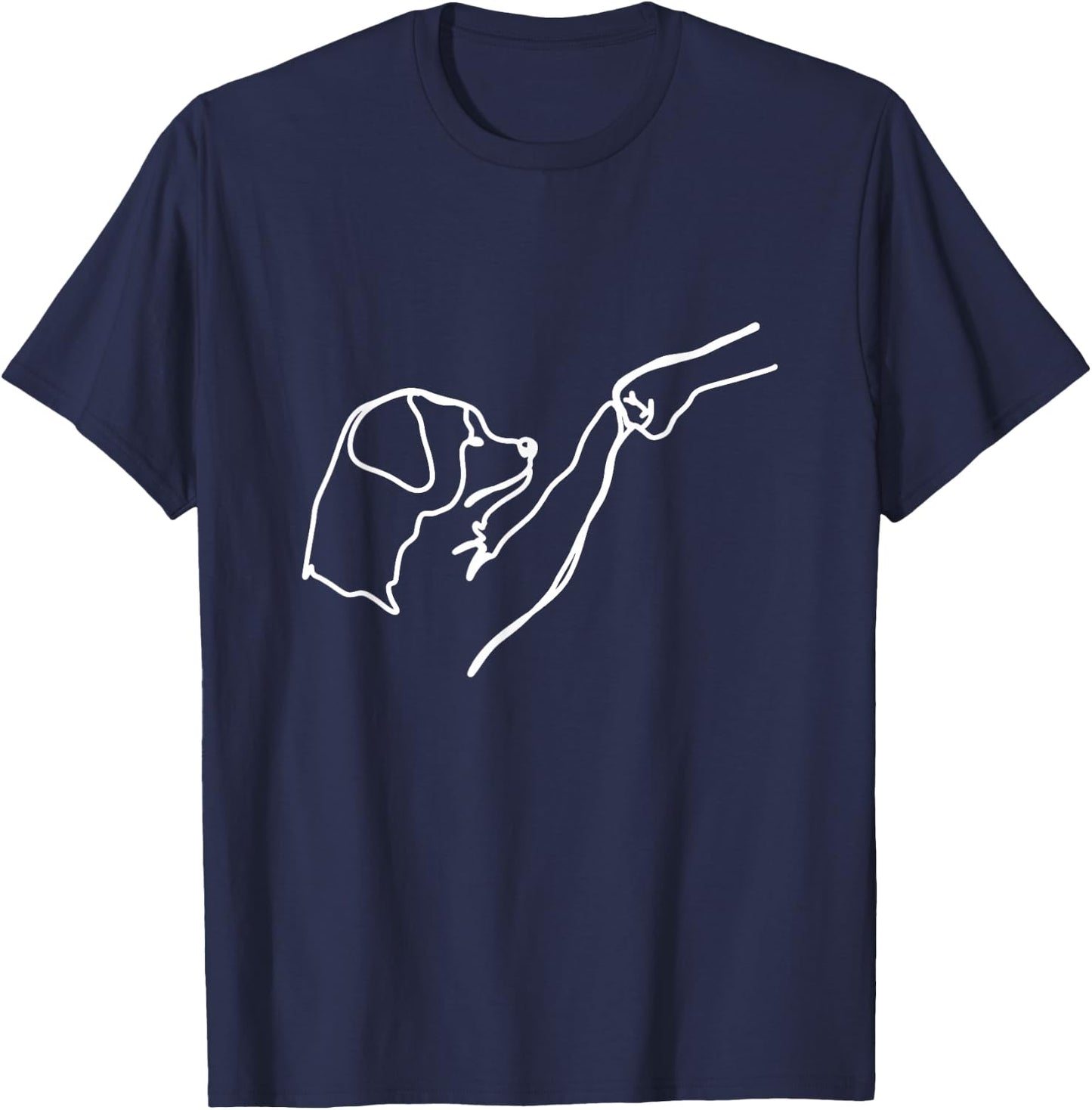 Dog and Human Fist Bump T-Shirt - T-Shirt | Navy