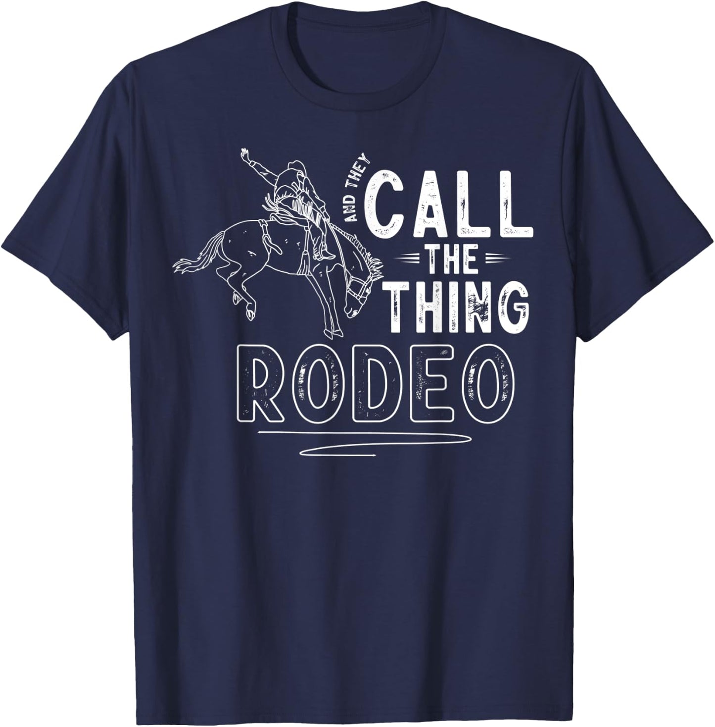 Horse Riding Equestrian Horse Owner Western Horse Rodeo T-Shirt - T-Shirt | Navy