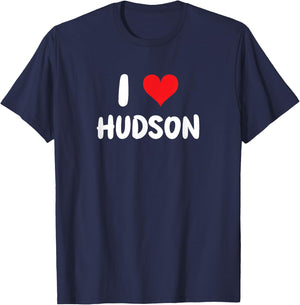 I Love Hudson - Heart T-Shirt - T-Shirt | Navy