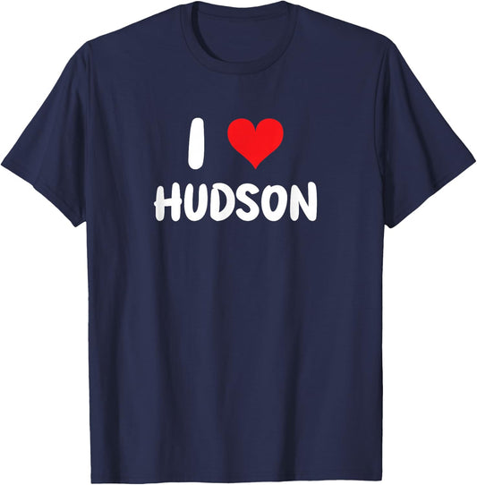 I Love Hudson - Heart T-Shirt - T-Shirt | Navy