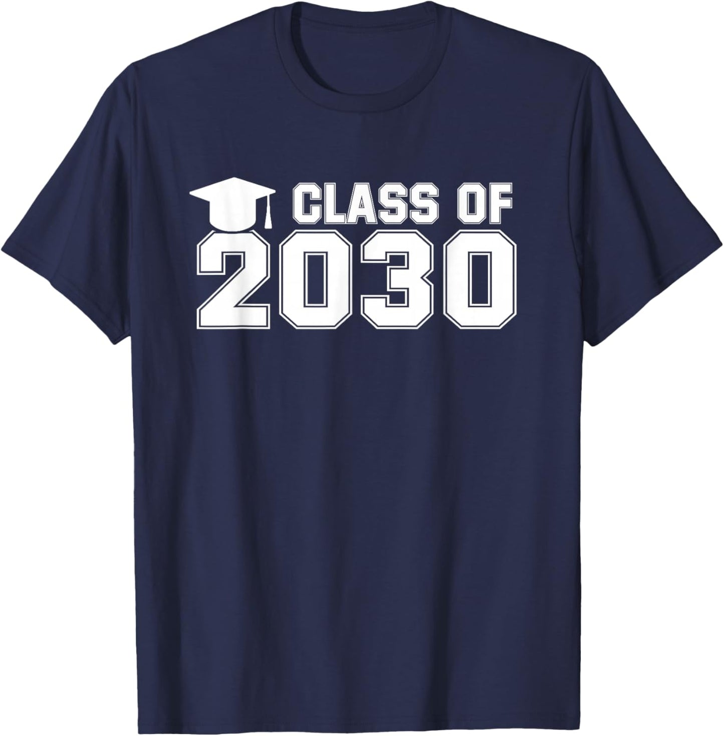 Class of 2030 Graduation School Vintage Spirit Senior 2030 T-Shirt - T-Shirt | Navy