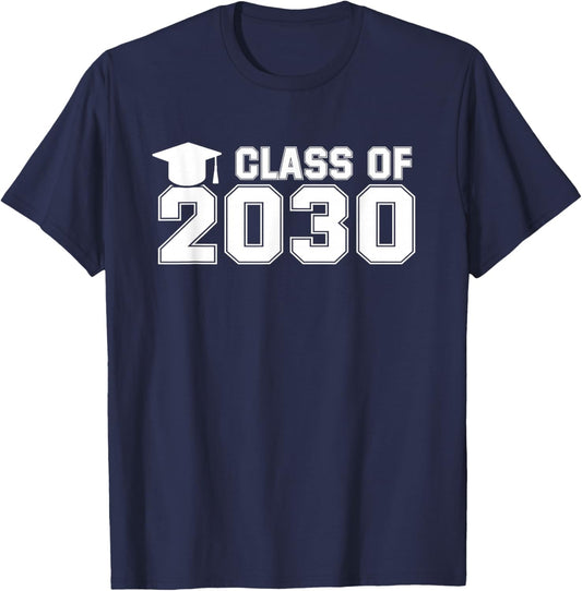 Class of 2030 Graduation School Vintage Spirit Senior 2030 T-Shirt - T-Shirt | Navy