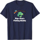 Pop-Pop's Fishing Buddy Grandson or Granddaughter Fish T-Shirt - T-Shirt | Navy