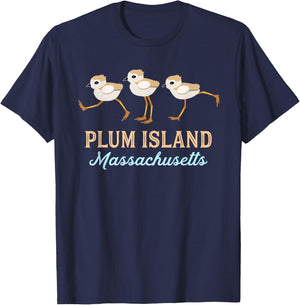 Plum Island Piping Plovers T-Shirt - T-Shirt | Navy