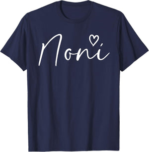 Noni Gifts Grandma Heart Mother's Day Noni T-Shirt - T-Shirt | Navy