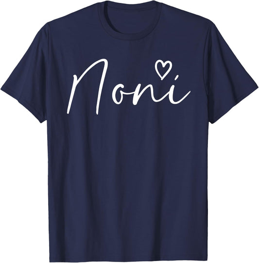 Noni Gifts Grandma Heart Mother's Day Noni T-Shirt - T-Shirt | Navy