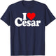 I Love Heart Cesar Name on a T-Shirt - T-Shirt | Navy