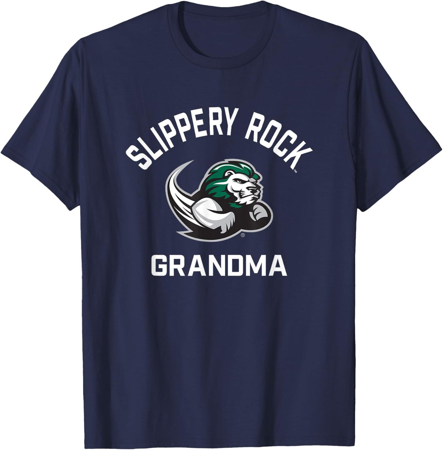 SRU Slippery Rock University Arched Grandma T-Shirt - T-Shirt | Navy