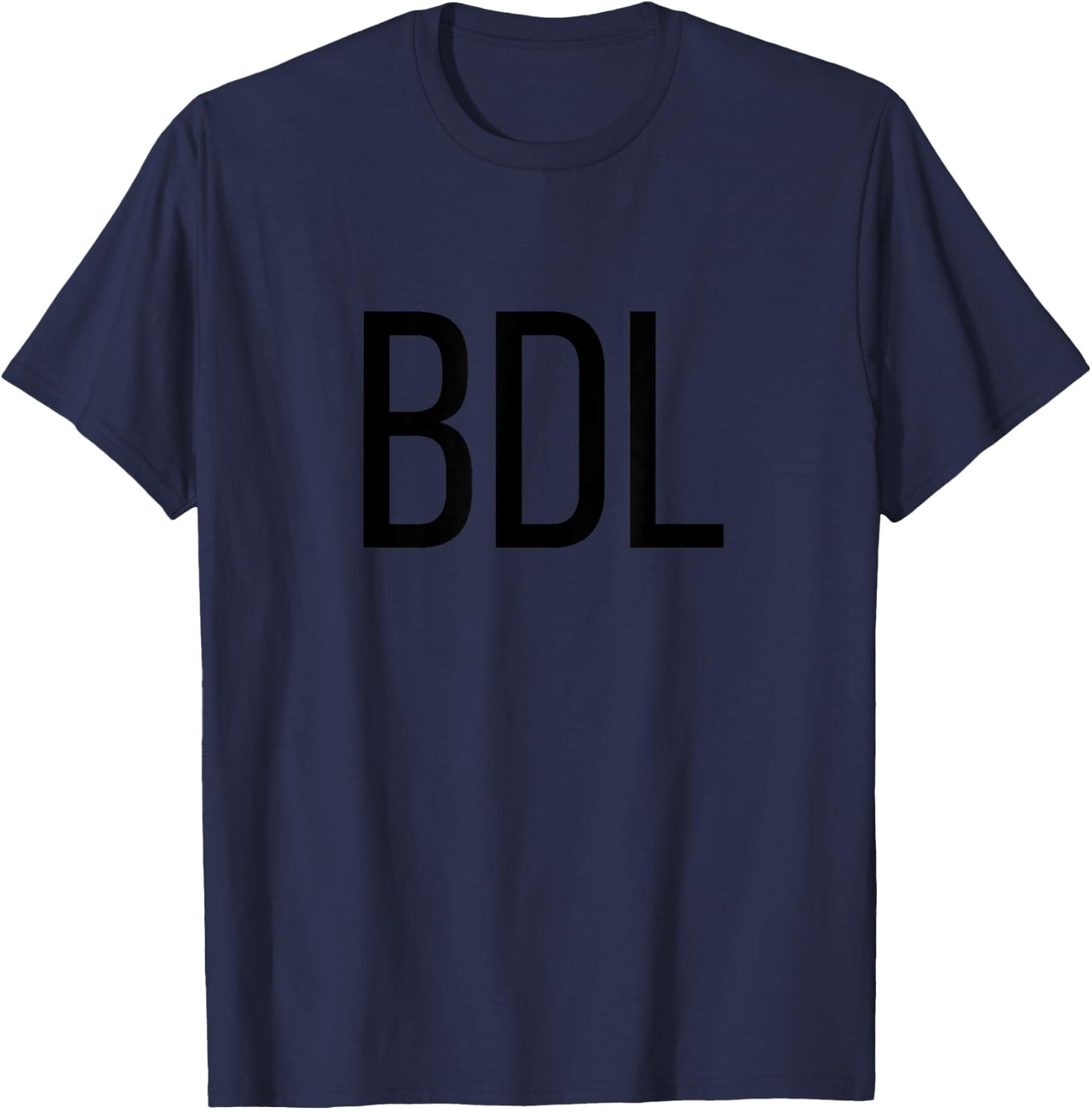 BDL Hartford Connecticut Airport Code Lists BDL T-Shirt - T-Shirt | Navy