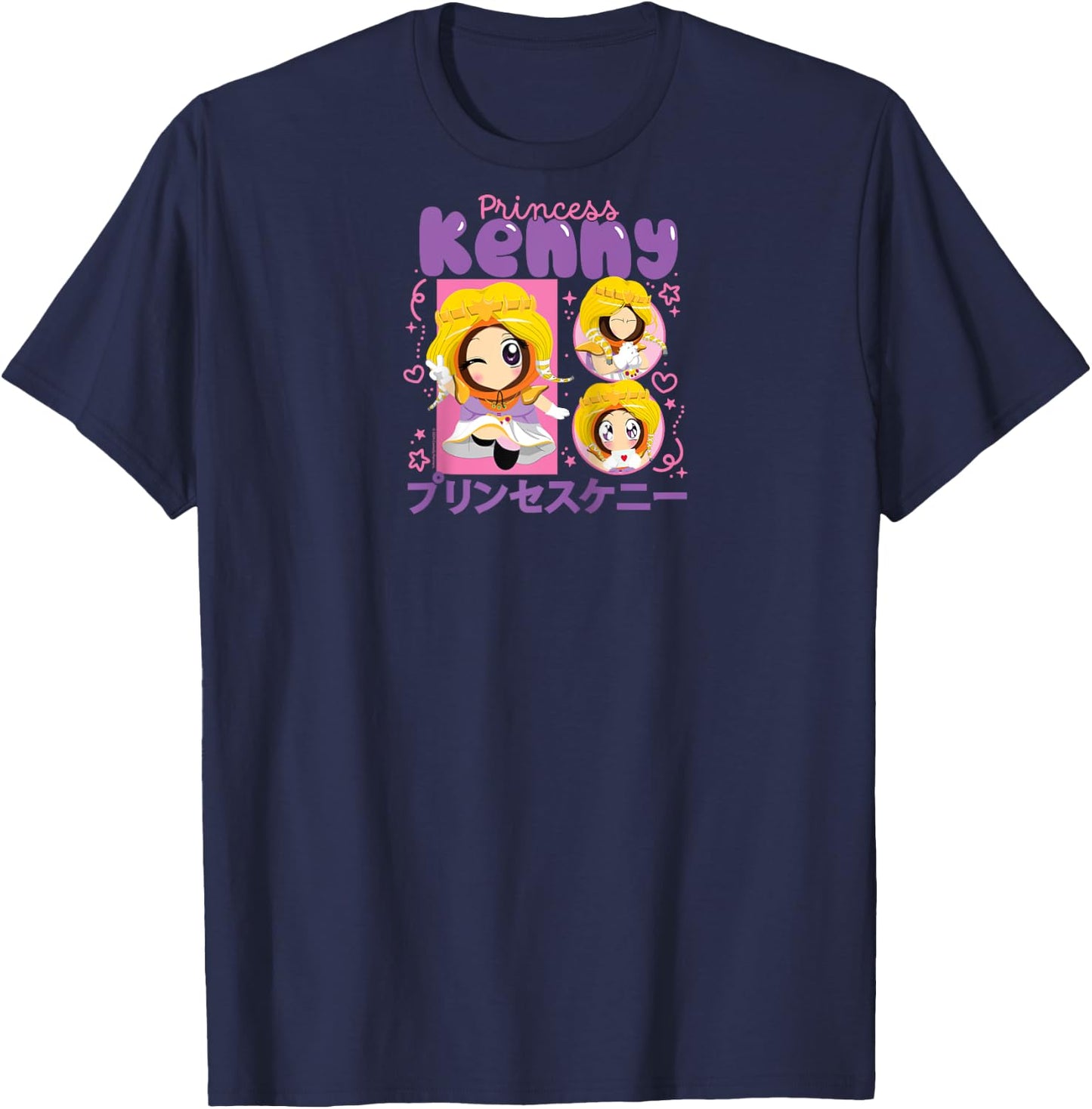 South Park - Kawaii Princess Kenny Raglan Baseball T-Shirt - T-Shirt | Navy