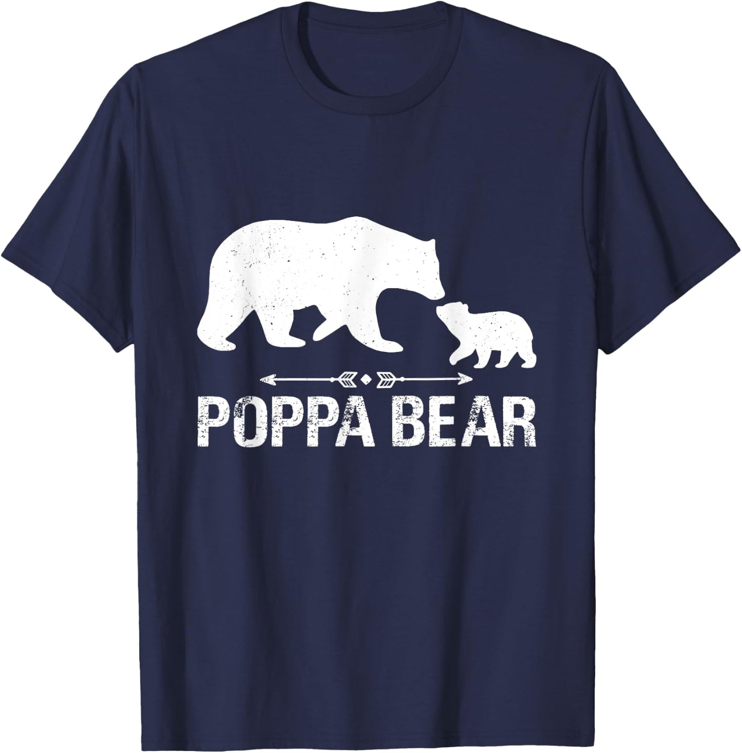 Poppa Bear Happy Father's Day Matching Family Dad Grandpa T-Shirt - T-Shirt | Navy
