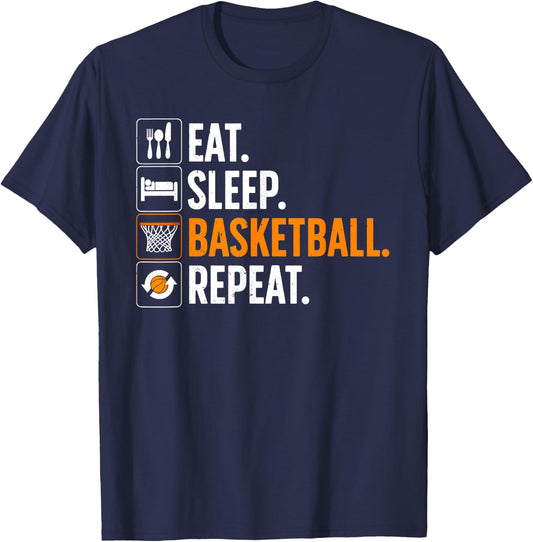 Funny Basketball Women Team Sport Basketball Player T-Shirt - T-Shirt | Navy
