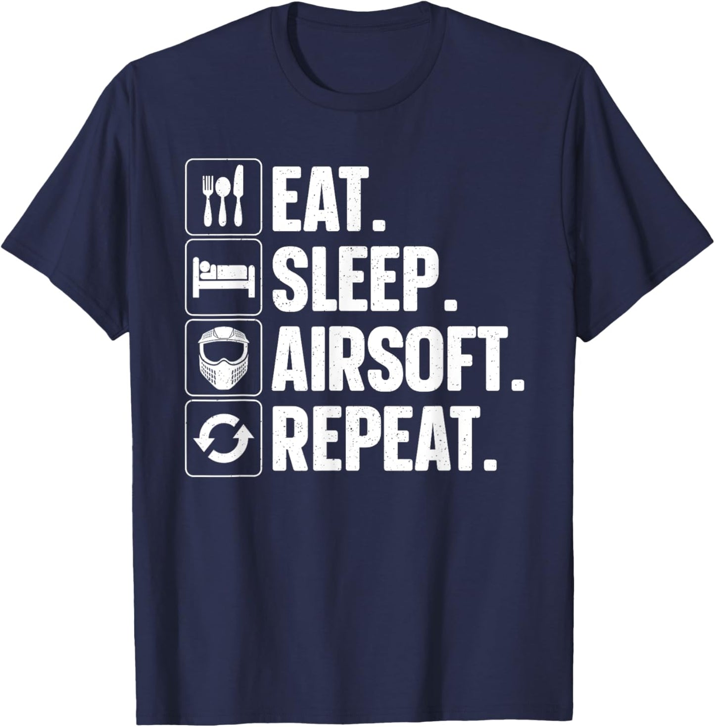 Best Airsoft Gift Airsoft Accessories & Stuff Airsoft Themed Black Small Modern Short Sleeve Lightweight, Classic fit, Durable for Airsoft Activities T-Shirt - T-Shirt | Navy